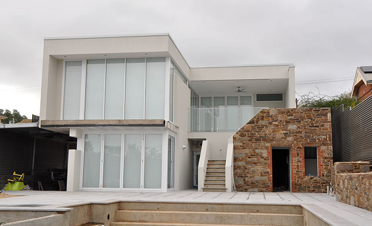 Contemporary Extention with Pool and Stone Feature