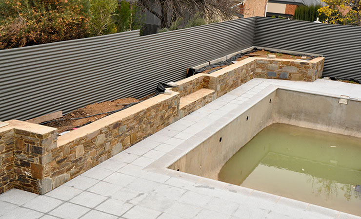 Contemporary Extention with Pool and Stone Feature